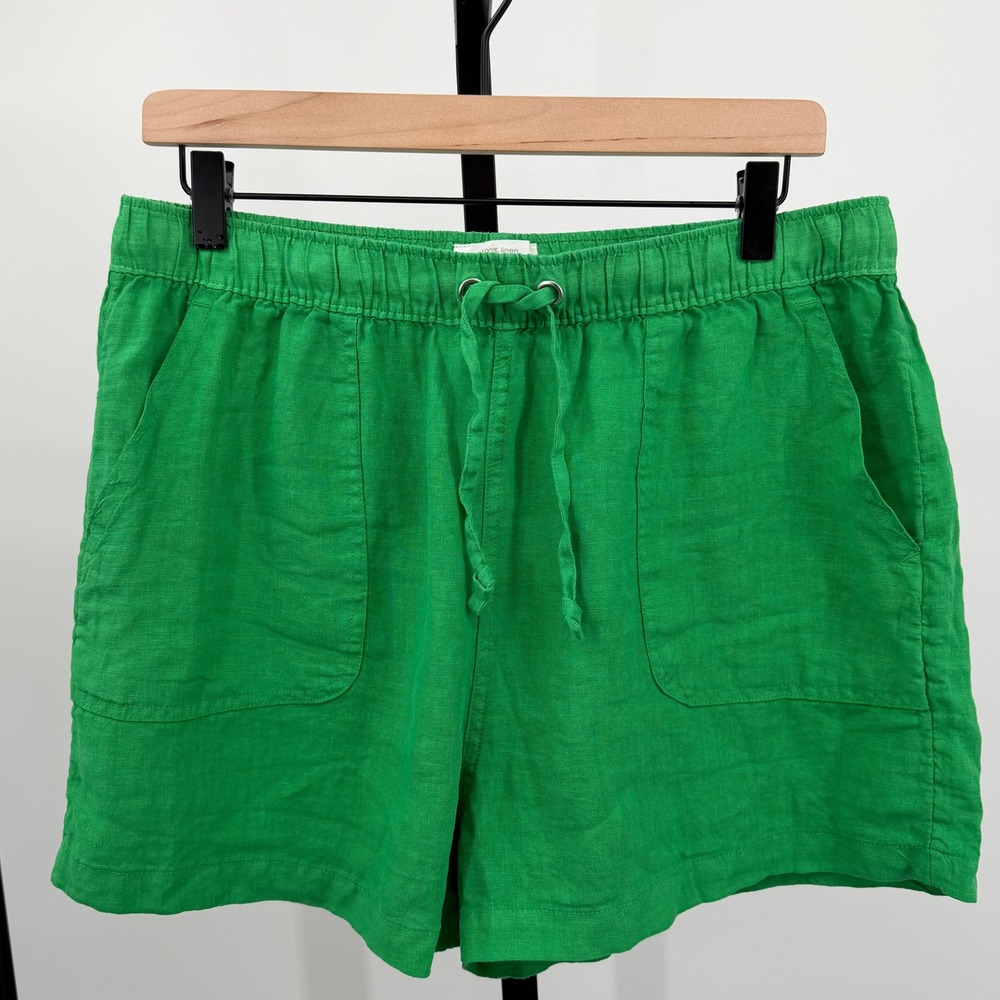 C&C California Green Drawstring Linen Shorts
